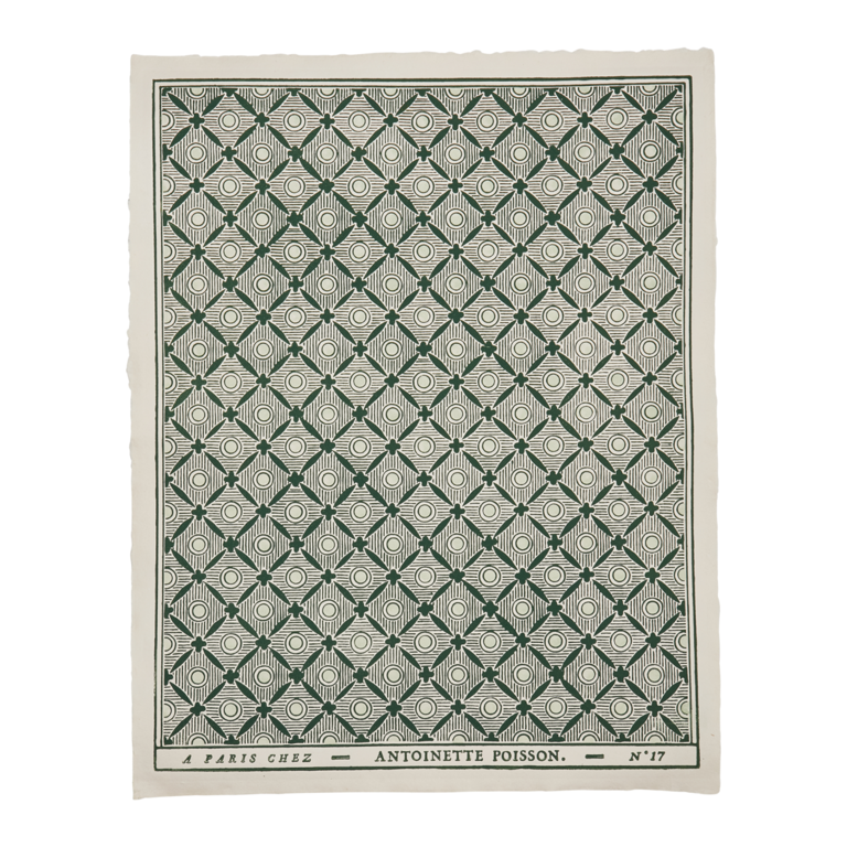 Antoinette Poisson Fleurs Rubans et Points, Green Domino Paper