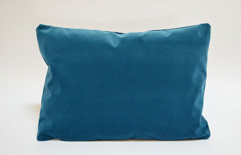 "Cyan" velvet pillow 17x24