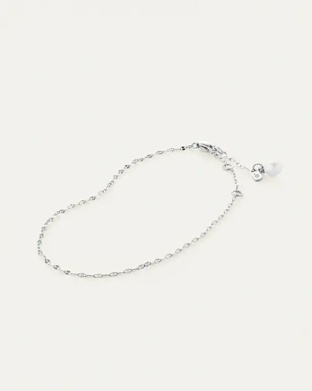 Capri Rhodium Anklet