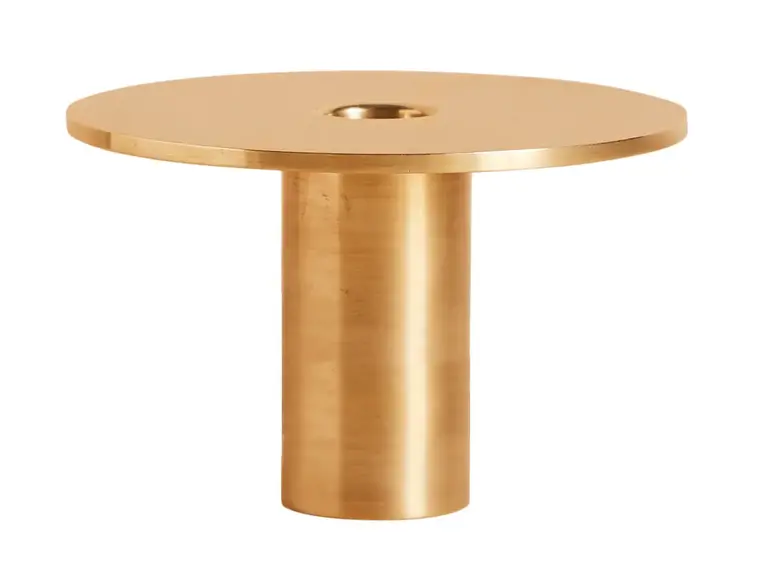 Eclipse Brass Brushed MD Candle Holder