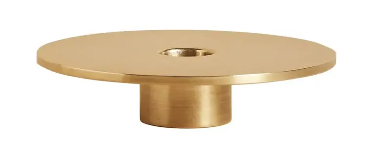 Eclipse Brass Brushed SM Candle Holder