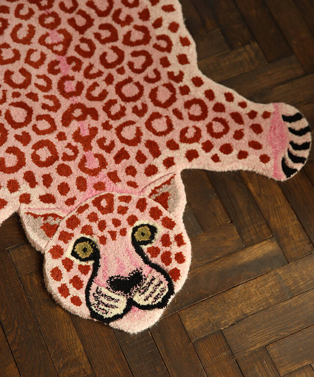 Pinky Leopard Large Rug