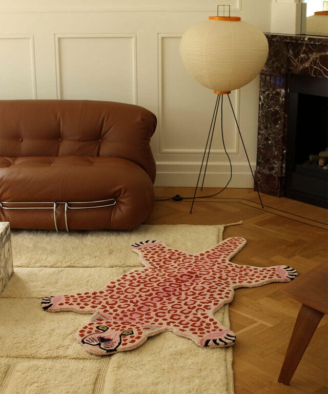 Pinky Leopard Large Rug