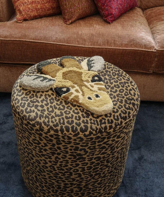 Gimpy Giraffe Head Rug