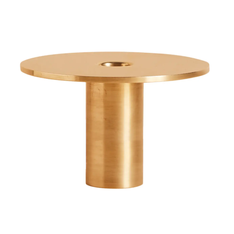 Eclipse Brass Brushed MD Candle Holder