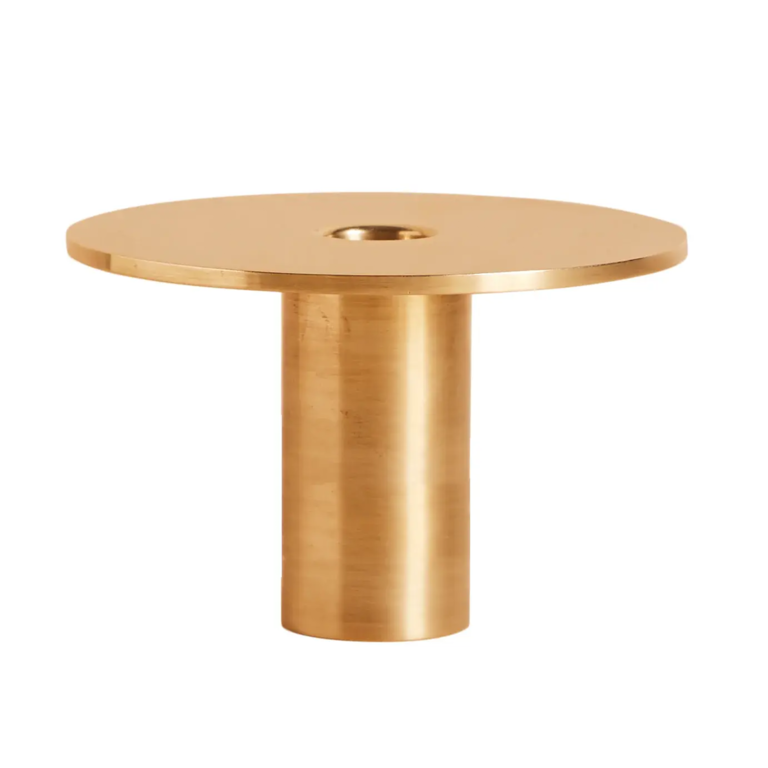 Eclipse Brass Brushed LG Candle Holder