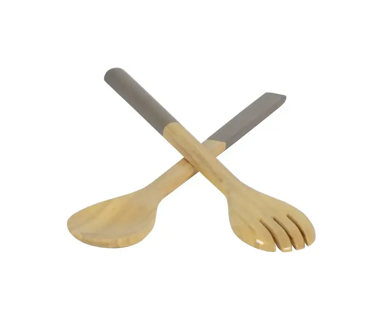 Nature Grey Large Bamboo Salad Server Set