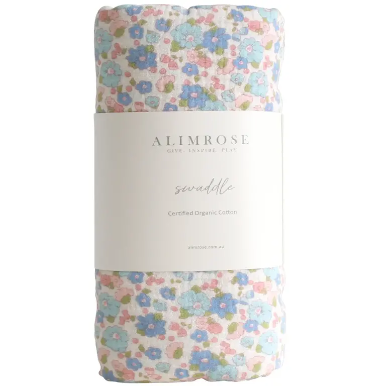 Muslin Liberty Blue Swaddle