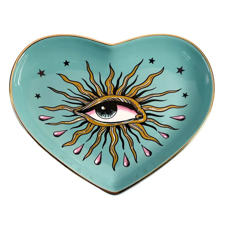 Pop Art Eye Blue Heart Dish