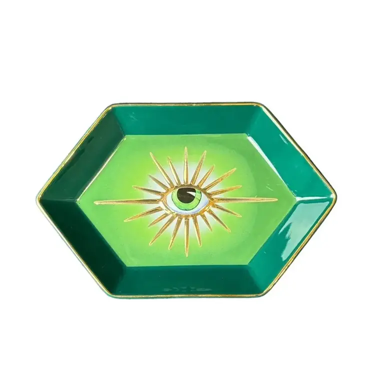 Evil Eye Green Trinket Dish