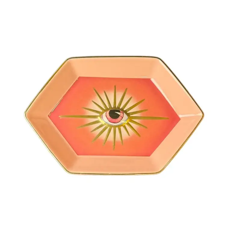 Evil Eye Pink Trinket Dish