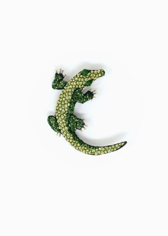 Nile Crocodile Brooch