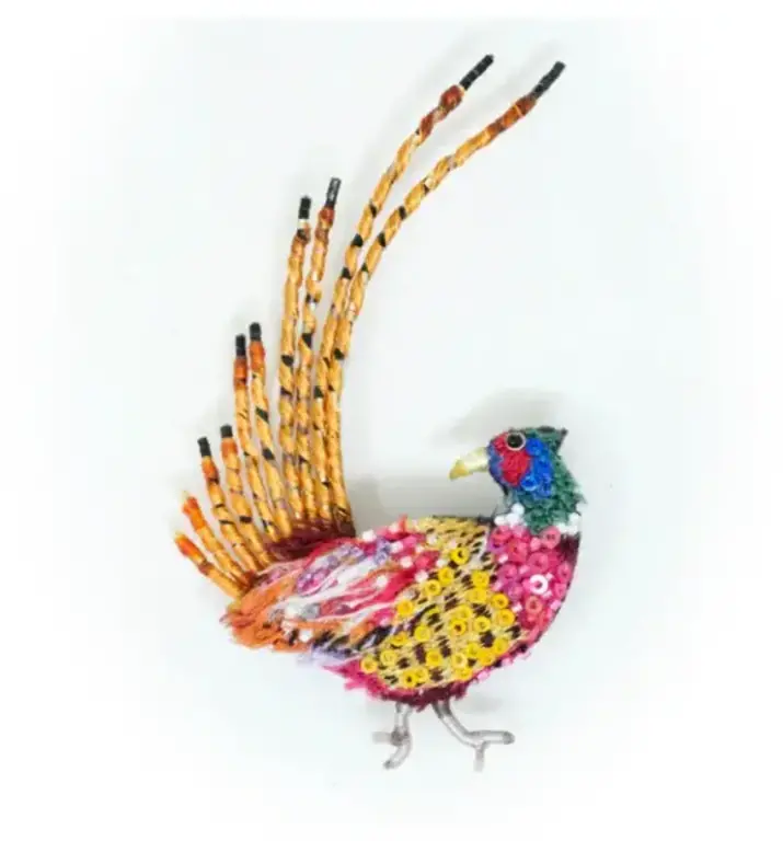 Ring Necked Pheasant Brooch
