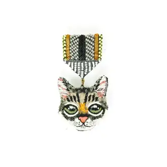 Cat Honor Medal Brooch