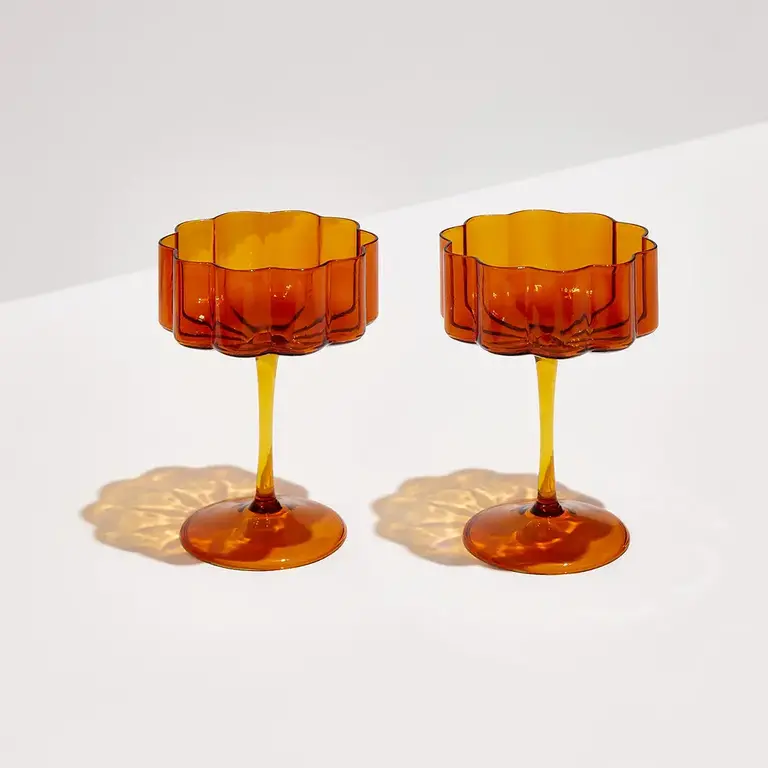 Amber Waves Coupe Glass