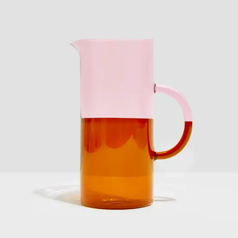 Two Tone Pink & Amber Pitcher