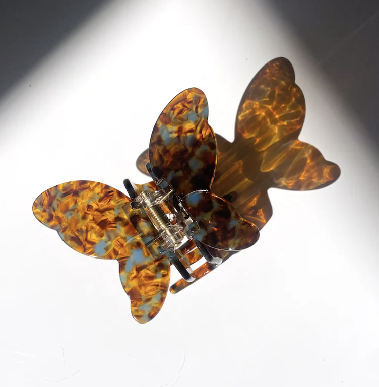 Autumn Butterfly Brown Hair Clip