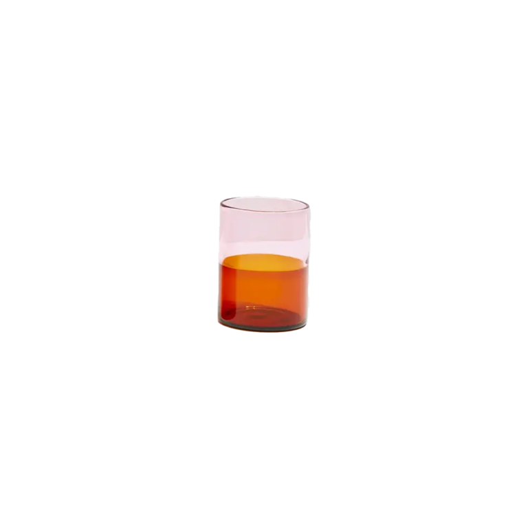 Pink & Amber Two Tone Glassware