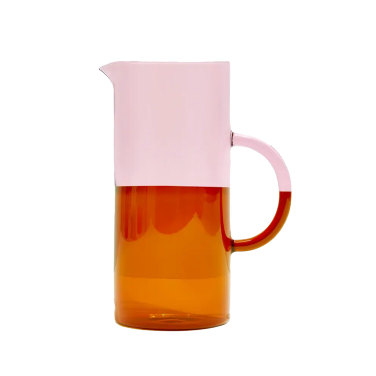 Two Tone Pink & Amber Pitcher