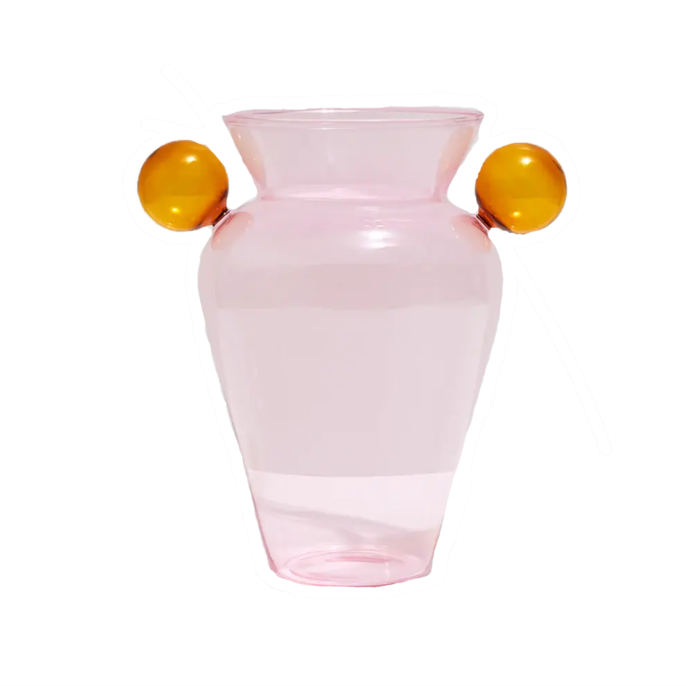 Geo Pink & Amber Urn