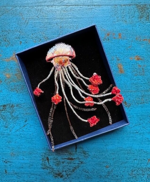 Sea Nettle Jellyfish Brooch