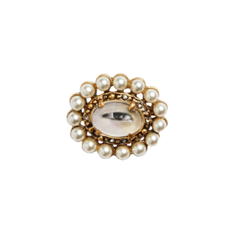 Fallen Aristocrat Lover’s Eye Pearl Brooch,  Asian