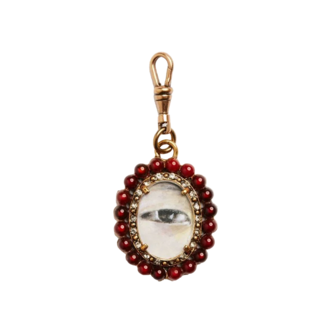 Fallen Aristocrat Carnelian Lover’s Eye Pendant, Asian Fallen Aristocrat Carnelian Lover’s Eye Pendant, Asian