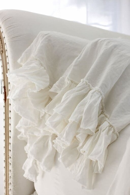 Double Ruffle Linen Pillowcases