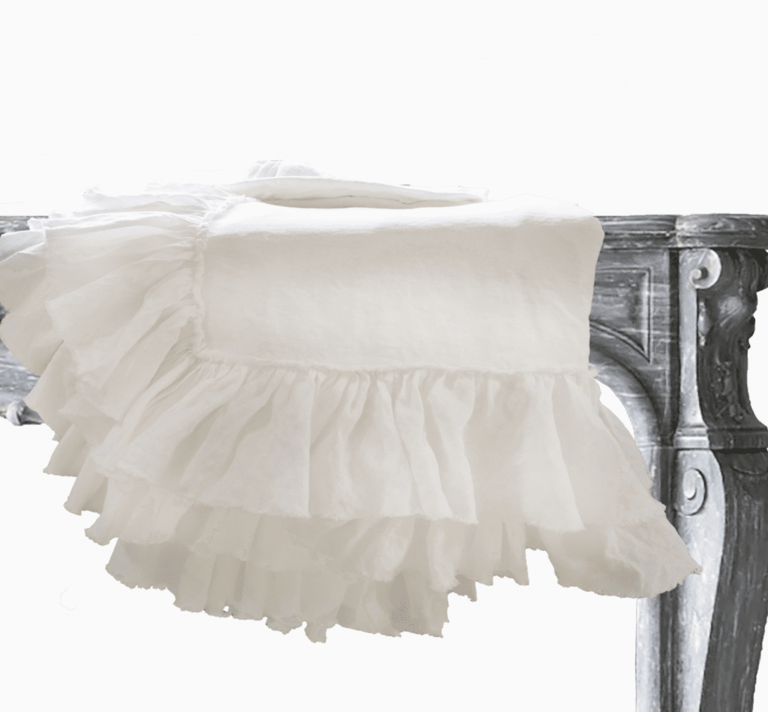 Double Ruffle Linen Pillowcases