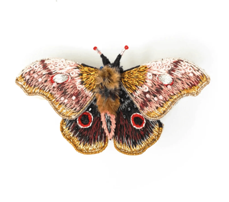 Emperor Mopane Moth Brooch