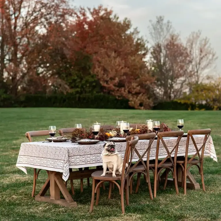 Tapestry Dark Chocolate Tablecloth