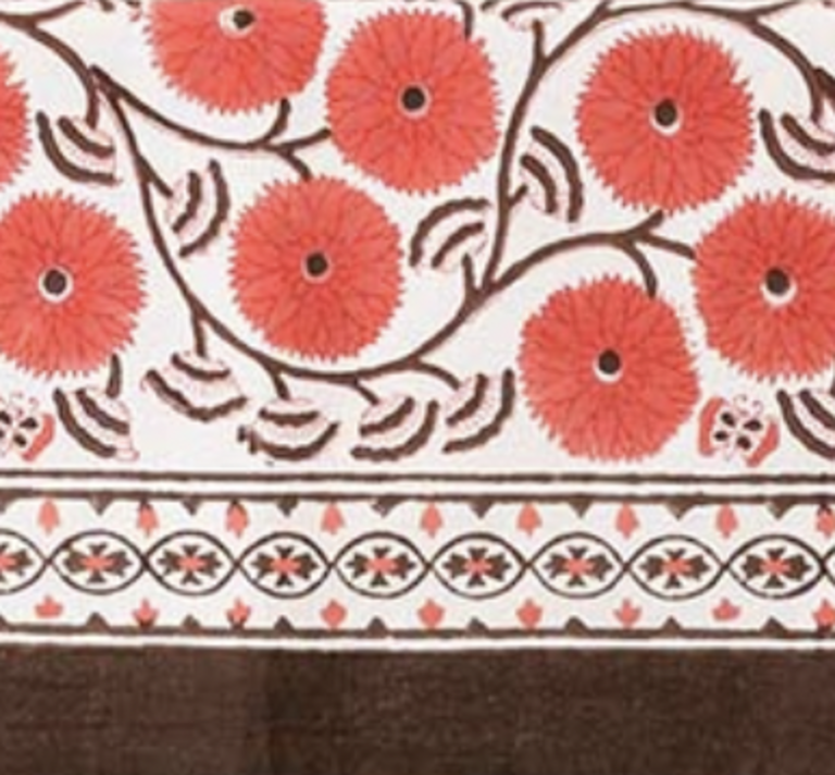 Gaya Brown & Persimmon Tablecloth