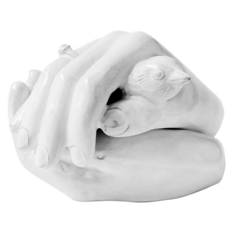 Astier de Villatte Serena Bird Ceramic Box with White Ring