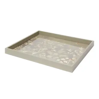 Chinoiserie Grey Tray