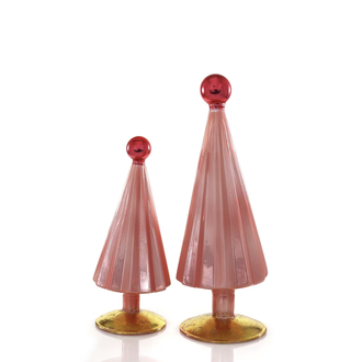 Small Set Pink & Red Pleated Tree