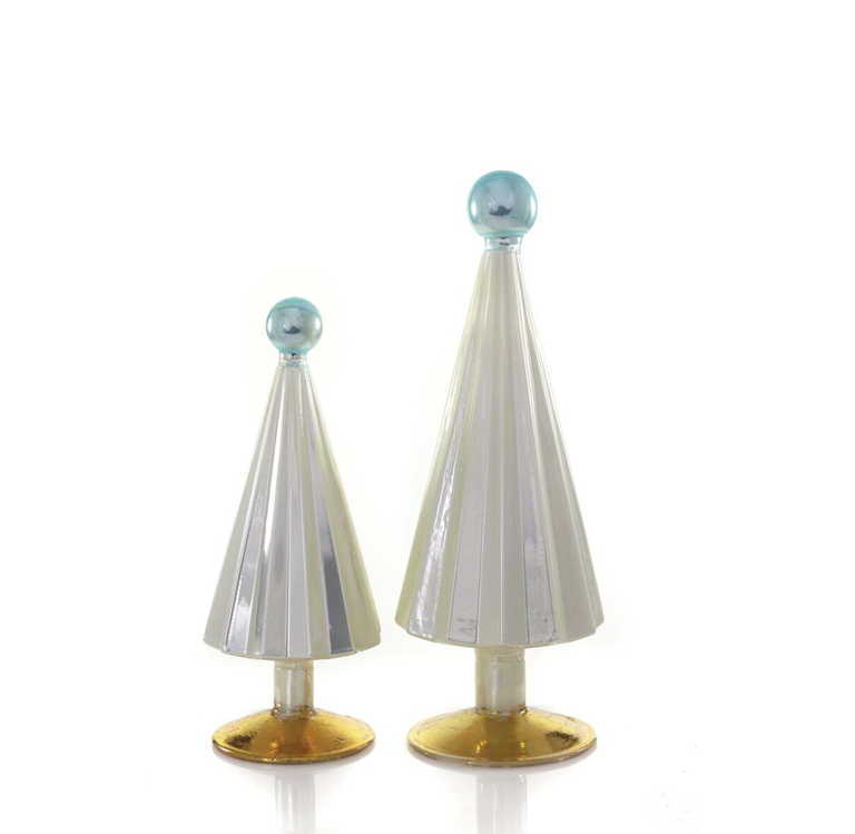 Small Set Pearl & Blue Pleated Tree