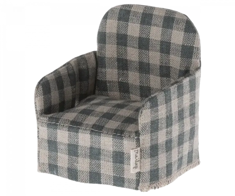 Maileg Mouse Sized Green Checker Chair