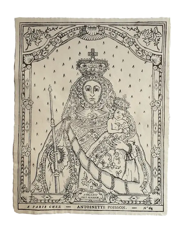 Antoinette Poisson 64B Madonna & Child Domino Paper