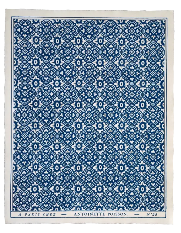 Antoinette Poisson 25D Renaissance Blue Domino Paper
