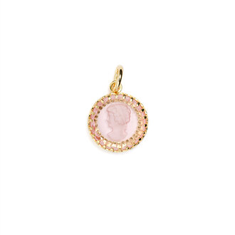 Fallen Aristocrat Round Cameo Charm, Rosaline