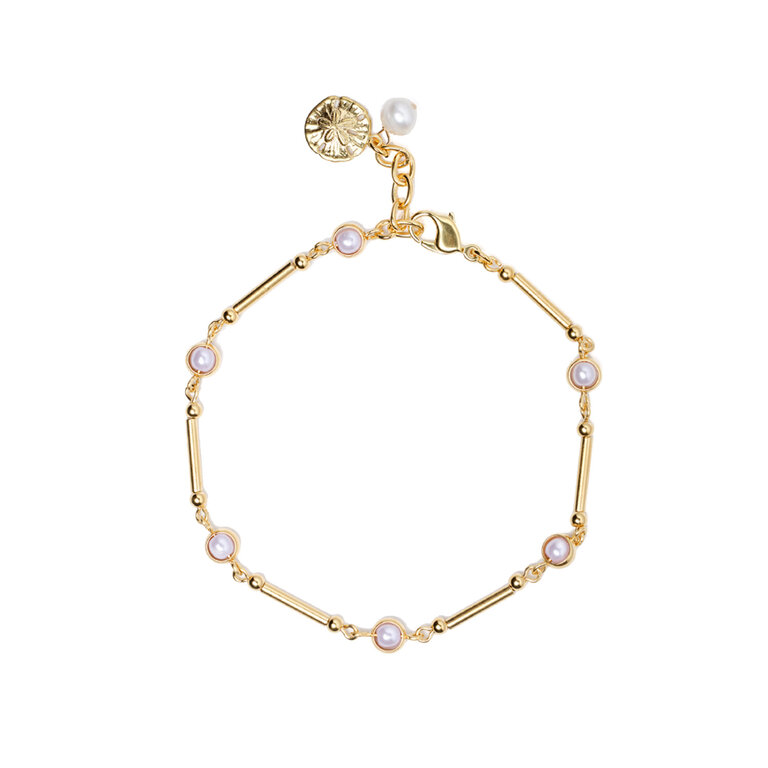 Fallen Aristocrat Round Pearl Chain Bracelet