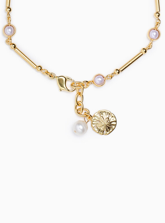 Fallen Aristocrat Round Pearl Chain Bracelet