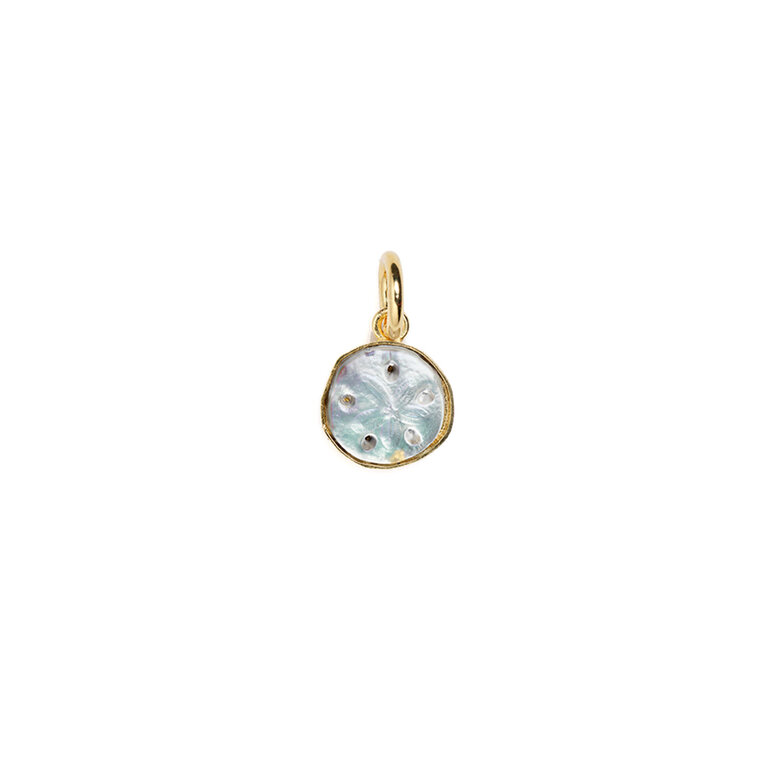 Fallen Aristocrat Sand Dollar Stone Charm