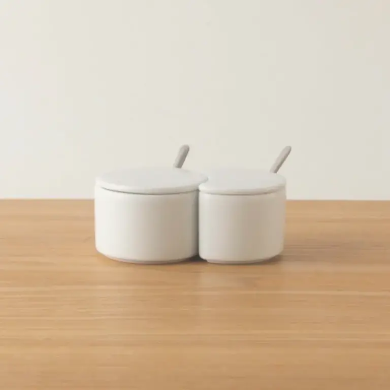Spice Container Set Round & Moon White