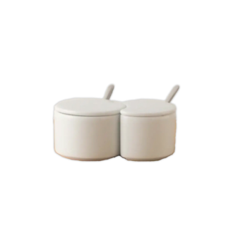 Spice Container Set Round & Moon White