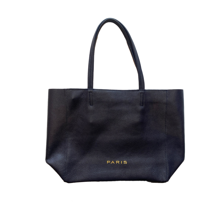The Paris Market Marine Leather Paris Tote Bag