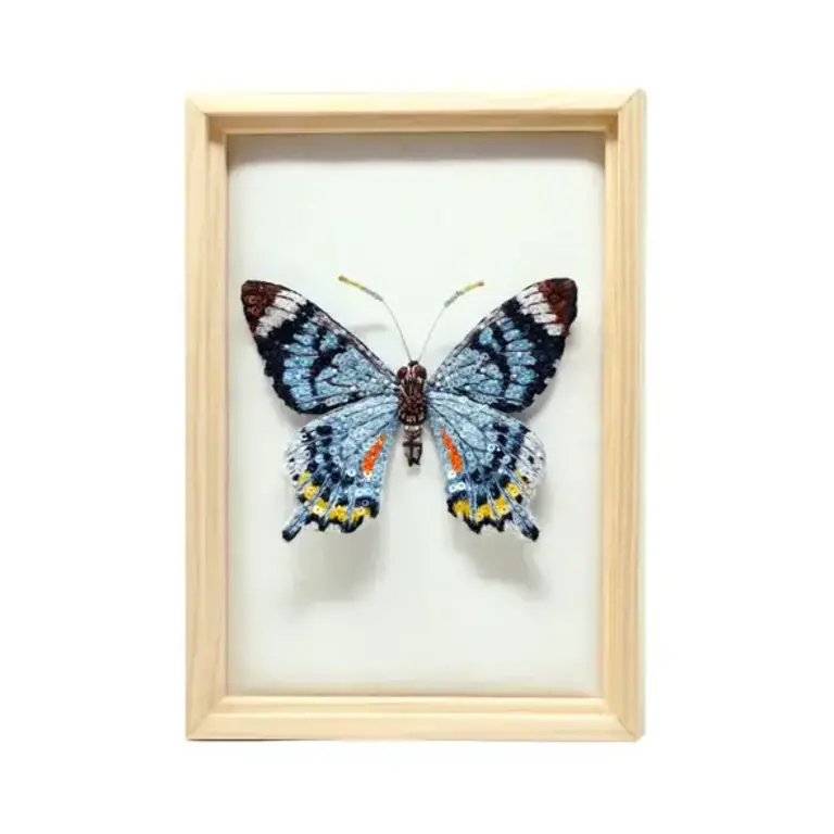 Fluted Swallowtail Beaded Art
