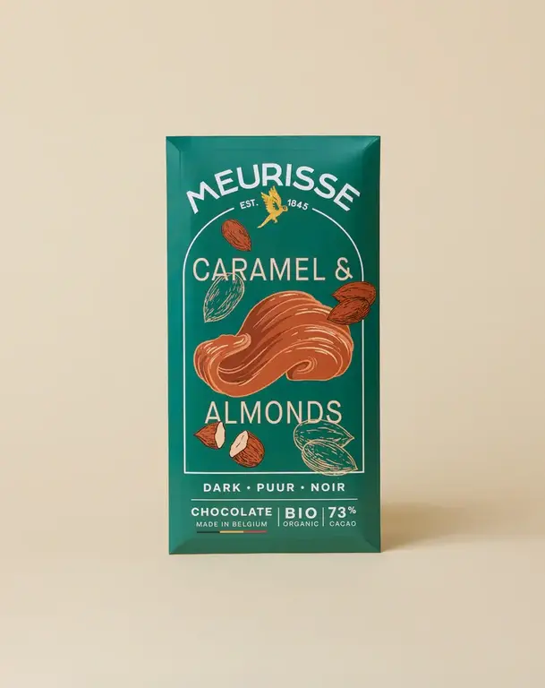 Meurisse Chocolate- Caramelized Almonds, Dark Chocolate 73%
