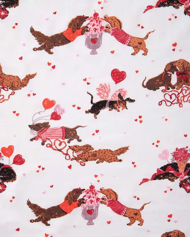 Dachshund Date Long Sleep Set Cloud Pajamas