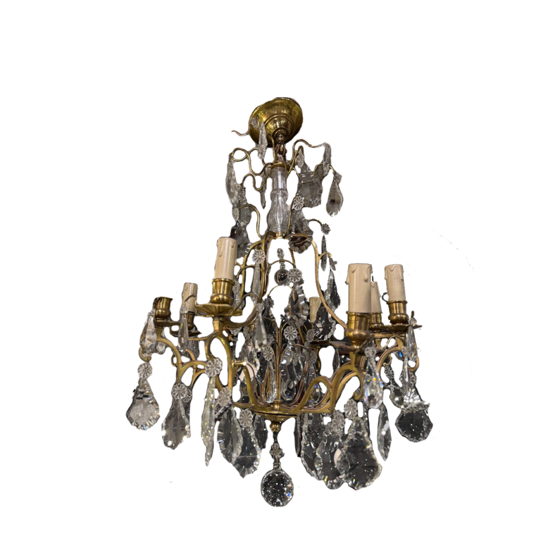 Brass Crystal Chandelier